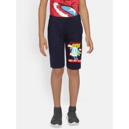 dongli Boys Navy Blue Printed Regular Fit Shorts-picture-26
