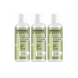 Donnara Organics Set Of 3 Keratin Shampoo With Natural Proteins - 200 ml Each-image-2