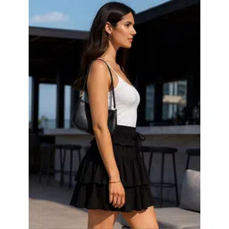 don't be basic Pure Cotton Mini A-Line Skirts image 4