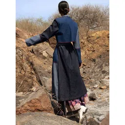 Doodlage Women Colourblocked Longline Tailored Jacket image 4