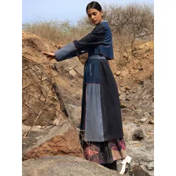 Doodlage Women Colourblocked Longline Tailored Jacket image 2