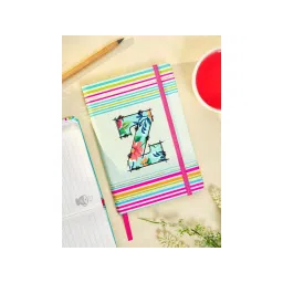 Doodle Collection Initial Z Stripes Theme Premium Hard Bound B6 Notebook Diary 192 Ruled Pages-picture-13