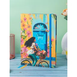 Doodle Blue And Yellow Floral Printed A5 WorkLife Balance Planner-picture-13