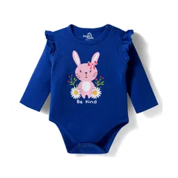 Doodle Poodle 100% Cotton Knit Full Sleeves Onesie With Bunny Print - Navy Blue-picture-25