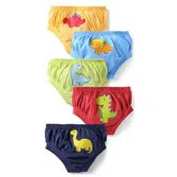 Doodle Poodle 100% Cotton Single Jersey Knit Briefs With Animal Print Pack Of 5 - Multicolour-picture-26