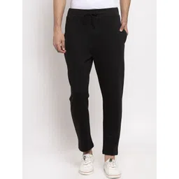 DOOR74 Men Black Cotton Track Pant-picture-35