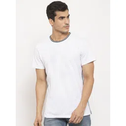 DOOR74 Men White Cotton T-shirt-picture-30