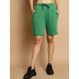 DOOR74 Women Mid-Rise Cotton Shorts-picture-10