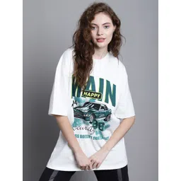 DOOR74 Women Typography Printed T-shirt-picture-30