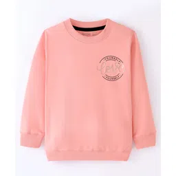 Doreme Cotton Terry Full Sleeves Sweatshirts Text Printed - Soch Peach-picture-13