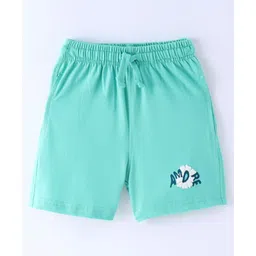 Doreme Single Jersey Knit Shorts With Floral Print - Green-image-18