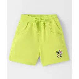 Doreme Single Jersey Knit Shorts With Floral Print - Neon Yellow-picture-16