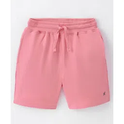 Doreme Single Jersey Knit Shorts With Logo Print - Blossom Peach-picture-22