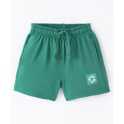 Doreme Single Jersey Knit Shorts With Logo Print - Castle Green-picture-27