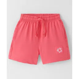 Doreme Single Jersey Knit Shorts With Logo Print - Coral Rose-picture-26