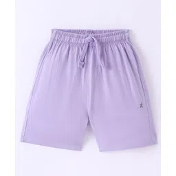Doreme Single Jersey Knit Shorts With Logo Print - Floral Lilac-picture-15