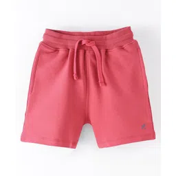 Doreme Single Jersey Knit Shorts With Logo Print - Garnet Rose-picture-16