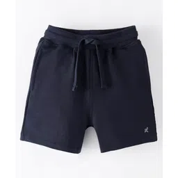 Doreme Single Jersey Knit Shorts With Logo Print - Navy Blue-image-10