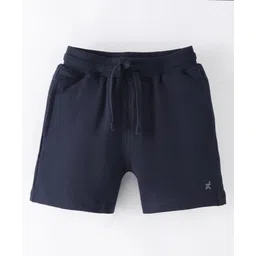 Doreme Single Jersey Knit Shorts With Logo Print - Prussain Blue-picture-32