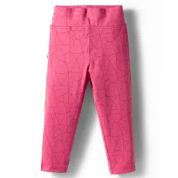 Doreme Sinker Knit Full Length Legging With Heart Print - Pink-picture-13