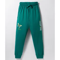 Doreme Sinker Knit Full Length Lounge Pants with Inspire Text Print - Teal Blue-picture-22
