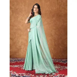 Dori Striped Saree with Unstitched Blouse Piece-picture-29