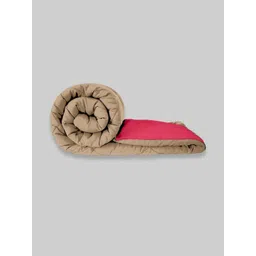 Doristyle Beige 250 GSM Checked Microfiber Single Bed Comforter-picture-37