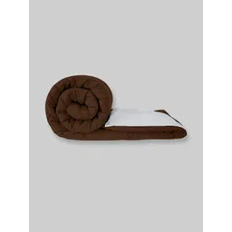 Doristyle Brown 250 GSM Checked Microfiber Double Bed Comforter-picture-15