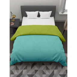 Doristyle Green 250 GSM Checked Microfiber Double Bed Comforter image 5