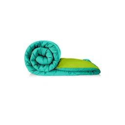 Doristyle Green 250 GSM Checked Microfiber Single Bed Comforter-image-9