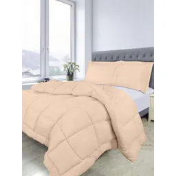 Doristyle Peach-Coloured Solid Microfiber Heavy Winter 500 GSM Double Bed Comforter-picture-34