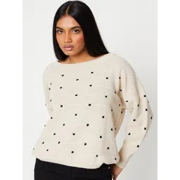 DOROTHY PERKINS Petite Geometric Drop-Shoulder Sleeve Pullover-picture-10