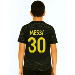 dostitch Boys Typography Lionel Messi Printed Dri-FIT Jersey T-shirt-picture-42