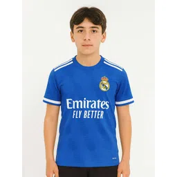 dostitch Boys Typography Printed Round Neck Real Madrid Football Jersey Dri-FIT T-shirt-picture-52