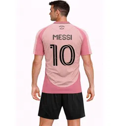 dostitch Men Lionel Messi Striped T-shirt image 2