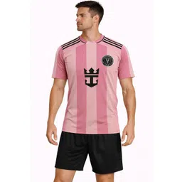 dostitch Men Lionel Messi Striped T-shirt image 3