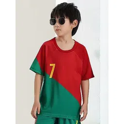 DOSTITCH Portugal Ronaldo 7 Football Jersey Boys with Shorts-picture-13