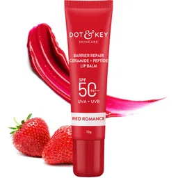dot & key Ceramide & Peptide Barrier Repair Lip Balm Spf ,Pa+++|Red Romance| Strawberry-picture-23