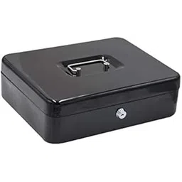 Dotpot Cash Box with Key & Money Tray | Metal Money Box Large Size Multicolor-image-0