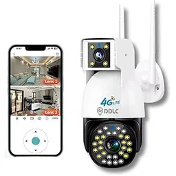 Double 4G 3+3MP Dual Lens SIM Based Full HD 1080P Outdoor Wireless Smart CCTV Camera Two Way Talk |Motion Detection Support Upto 128gb sd Card PTZ Horizontal Rotation (4G Ptz Dual Camera)-image-12