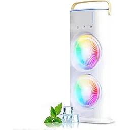 Double Ended Spray Cooler, 2025 New 3 Gears USB Rechargeable Quiet fan with LED Light & Remote Control, Mini Cooler for Business & Home Use, Energy Saving, Heatstroke Prevention-picture-26
