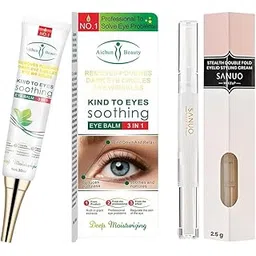 Double Eyelid Glue 3ml and Eye Serum 30ml Combo | Instant Eye Lift Adhesive and Caffeine Eye Serum | Brightening, Firming and Anti-Aging Eye Care | Reduces Dark Circles, Puffiness and Wrinkles-picture-34