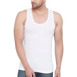 double parrot Men’s Cotton Sleeveless Vest for Men and Boys | Round Neck Innerwear Baniyan | Soft and Breathable Regular Fit Undershirt for Daily Comfort, Pack of 2 (White)-picture-10