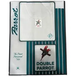 Double Parrot Men's White Vest RN-picture-12