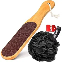 Double Sided Foot File Scrubber | Dead Skin & Callus Remover | Feet Scraper | Pedicure Tool with Wooden Handle-picture-23