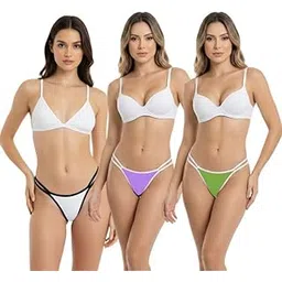 Double Strap Bikini Panties for Women Sexy Cotton Underwear Pack of 3-picture-48