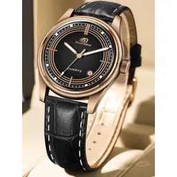 DOUBLERUN Men Dial & Leather Bracelet Style Straps Analogue Multi Function Watch H05N7005-image-17