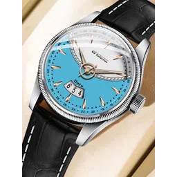 DOUBLERUN Men Dial & Leather Straps Analogue Multi Function Watch H05N9027-image-8