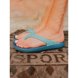 Doubleu Women's Blue Flip Flops-picture-34