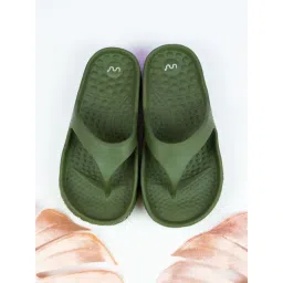 Doubleu Women's Olive Flip Flops-picture-25